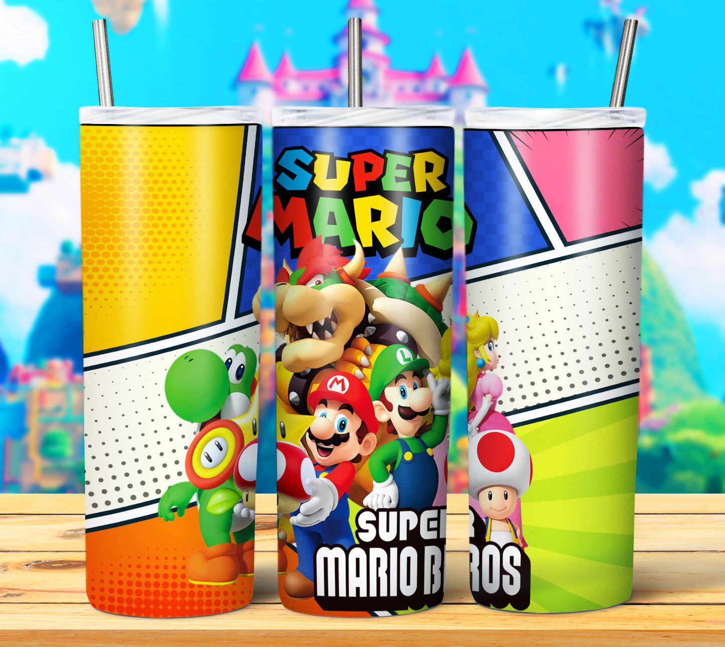 Super Mario Comic Tumbler Wrap Bundle
