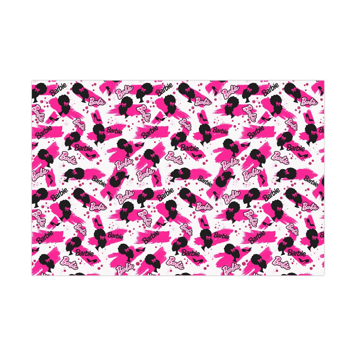 Black Barb Gift Wrap Papers