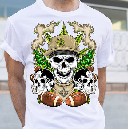 Football Cannabis Skull PNG