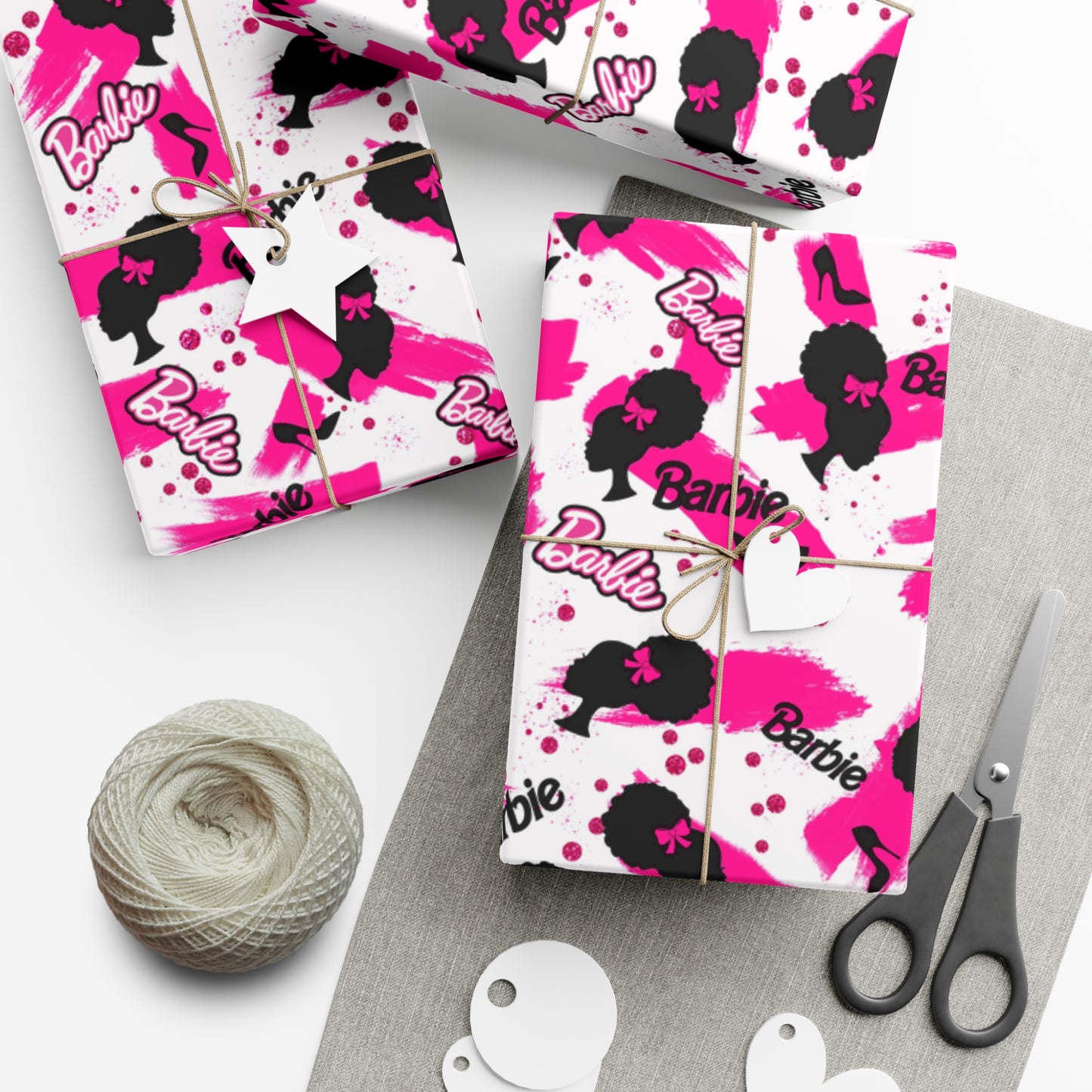 Black Barb Gift Wrap Papers