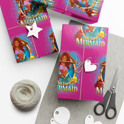The Little Mermaid Pink Gift Wrap Papers