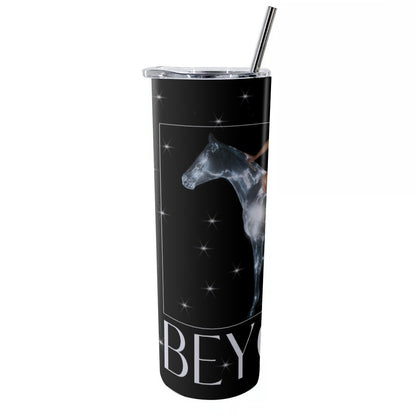 Beyonce Glitter Tumbler With Stainless Steel Straw 20oz